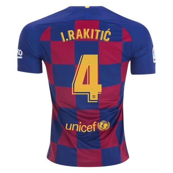 Camiseta Barcelona NO.4 I.Rakitic Primera equipo 2019-20 Azul Rojo